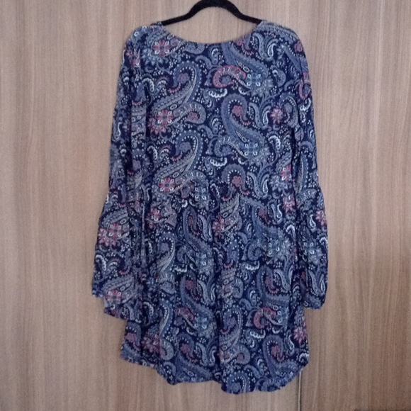TIGERLILY Mayfield Paisley Blue Bell Sleeve Smock Mini Dress RRP$190 - Picture 15 of 16